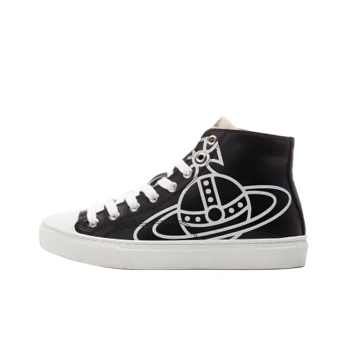 Вивьен Вествуд Высокие Кроссовки для Скейтбординга Женские Черные