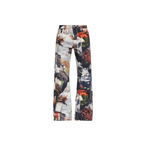 Off Белый Многоцветный Мужские Джинсы