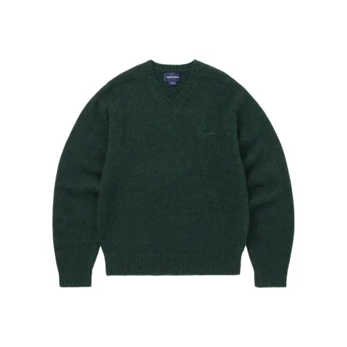 Thisisneverthat FW25 Brushed V-Neck Knit Sweater Green Sweater Unisex Thisisneverthat FW25 Брушированный V-Neck Вязаный Свитер Зеленый Свитер Унисекс