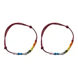 Радужный браслет-шнурок Fortune - стильный аксессуар для подруг