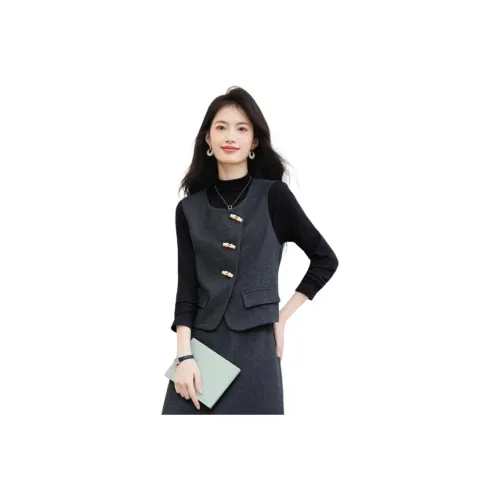 XINFEIYU Темно-серый Женский жилет