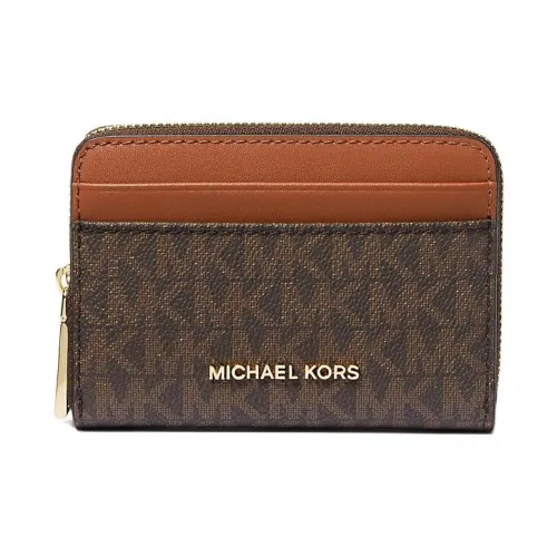 MICHAEL KORS Jet Set Покрытый холст Кошелек Маленький Унисекс Бронза