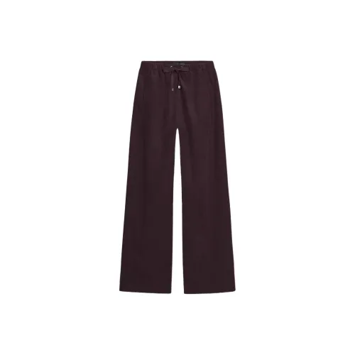 ZARA Бордовый Красный Женские Повседневные Штаны