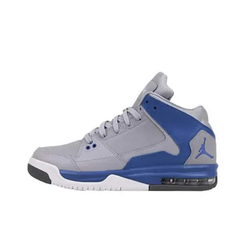 Jordan Flight Происхождение MID Топ Детские Баскетбольные Кроссовки Серо-голубой Подростки
