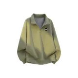 [Thickened и с флисовой подкладкой] Серый горошек зеленый (Tb Минималистский стиль Логотип льва на груди)