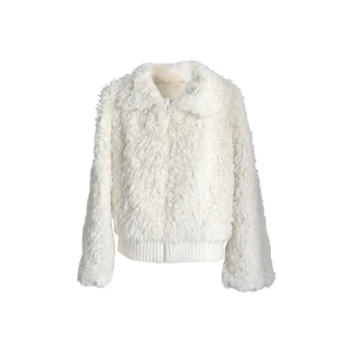 AFGGD Белый Женские Бархатные Куртки