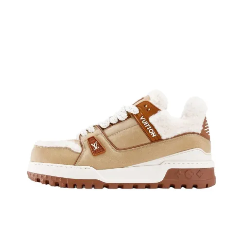 LOUIS VUITTON SKI Коллекция для катания на лыжах SS26 Trainer Maxi Low Топ Скейтборд Кроссовки Мужской Коричневый