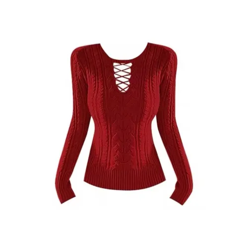 ABBY GODDESS Осенний Трикотаж Женский Красный