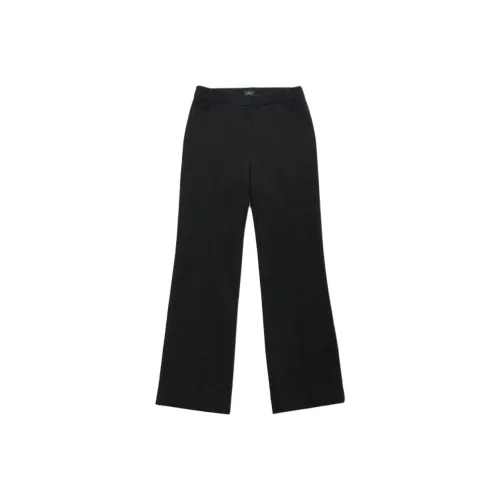 The Barnnet FW25 Eight Молоко Форма Низкий Шаг Шов (Передний Задний Срез) Брюки_Черные Повседневные Брюки Женские