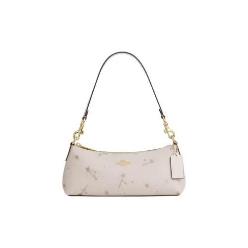 COACH CHARLOTTE Покрытый холст с кожаными вставками сумка на плечо среднего размера женская белая