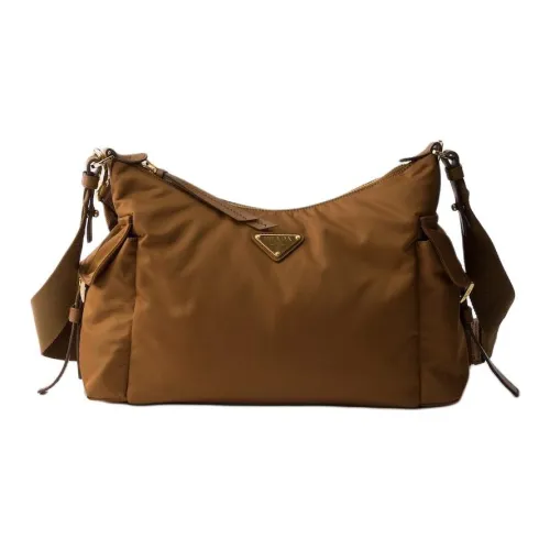 PRADA Ткань Сумка Большая Унисекс Коньячного Цвета