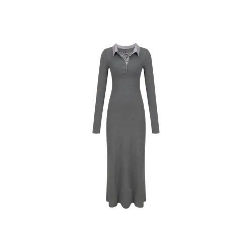 YGPRW Длинное платье с длинным рукавом женское