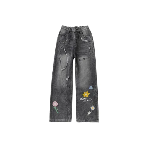 LAMLICKA Черные Унисекс Джинсы