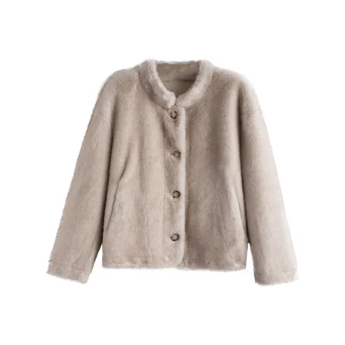 Tonlion Бежево-желтый Женские меховые изделия