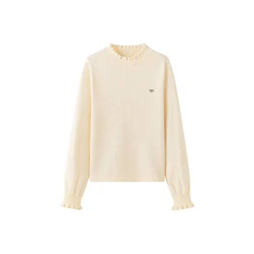 Tokyo Season Бежево-абрикосовый Внутренний свитер Женские свитера