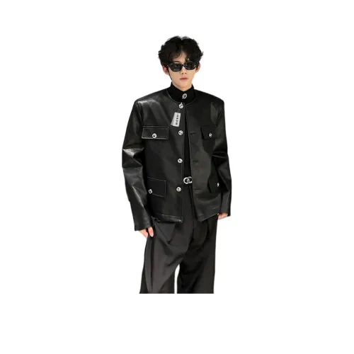 HRDW Черный Унисекс Кожаные куртки