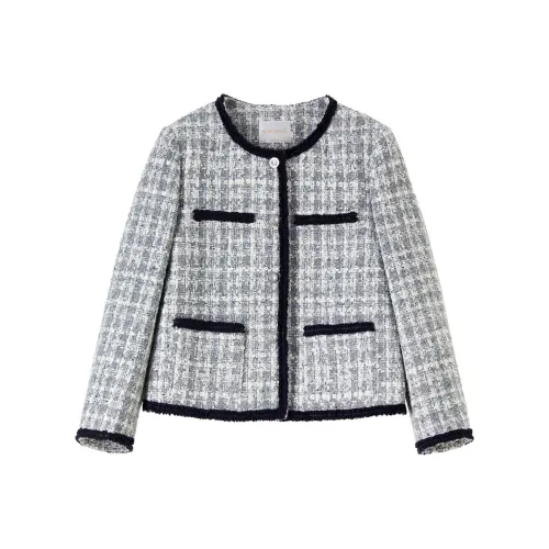 SENTUBILA Серо-белая клетка Женские бархатные куртки