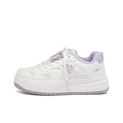 Warrior Термический Увеличивающий Высоту Устойчивый к Износу Низкий Топ Утепленная Обувь Женская Бежево-фиолетовая