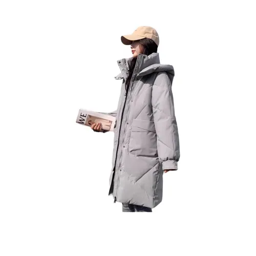 DEDY Элегантный серый женский пуховик