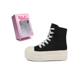 Черная ткань, верх (высокие кеды)