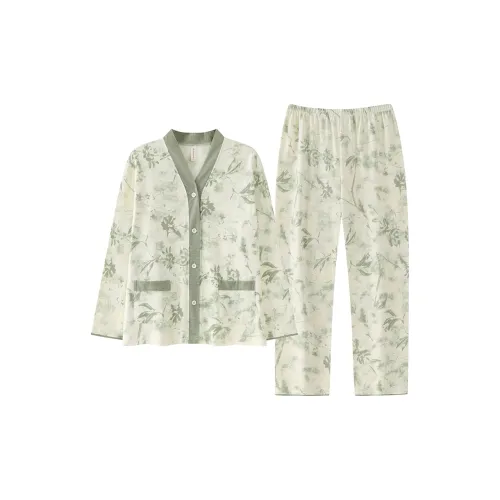 MADALLO Зеленый Женский Пижамный Комплект