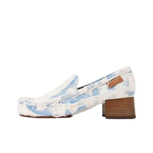 Acne Studios Грубый каблук Высокие каблуки 4,5 см Женские Белый Синий