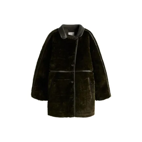 H M Темно-зеленые женские бархатные куртки