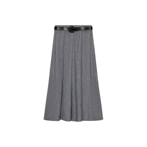 ZARA Серый Женские Повседневные Длинные Юбки