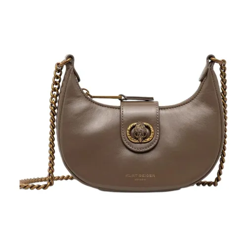 Kurt Geiger London Естественная кожа Плечевая сумка Маленькая Женская Коричневая