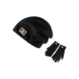 Чёрная шляпа + чёрные перчатки