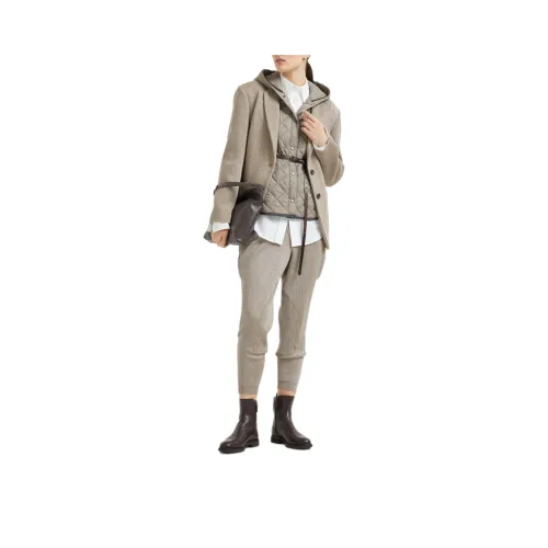 BRUNELLO CUCINELLI Вязаные спортивные брюки женские