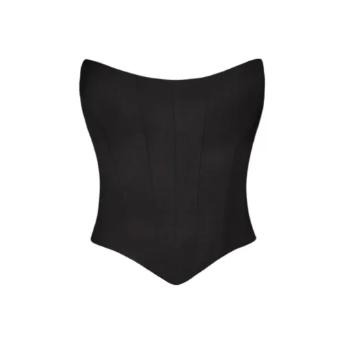 OH POLLY Изогнутый Кружево Вверх CORSET Топ Без бретелей Топ Женские