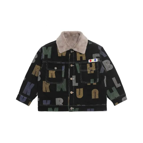 RHOBESAM Zhang Yang Guo ER 840 Деним Укороченный PARKA Пальто Черный Kids Куртки