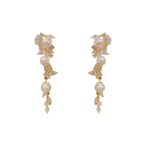 BONAS Микро Инкрустированные Серьги с Цирконием Женские