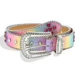 (Многоцветный) Булавка-застежка, ремешок с камнями