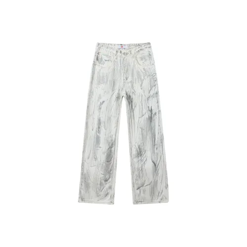 Lee Cooper Осенние и Зимние Джинсы Мужские Белые Dirty