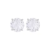 Жемчужно-белый, серьги-гвоздики с огненным эффектом, вырезанные под форму [1 пара]