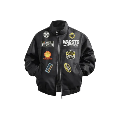 BJTY Кожа Куртка Пальто Унисекс