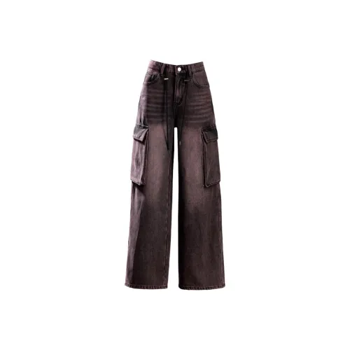 You Cow Me Pants Черные Красные Флисовые Подкладочные Женские Джинсы