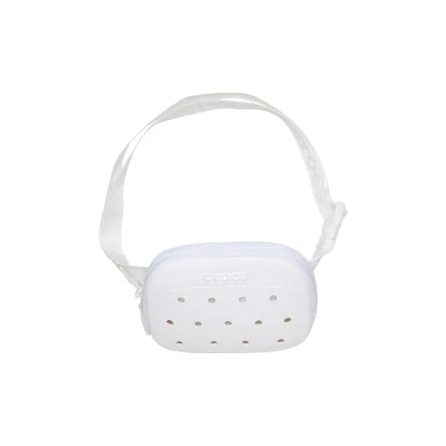 Crocs Однотонный Дизайн Бананка Женские Белые