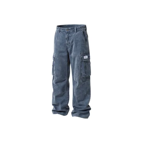 FEAROM Французский Work Синий Унисекс Карго Брюки