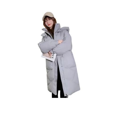 DEDY Элегантный серый женский пуховик