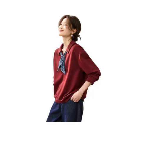 LUYOUYE Винтажный красный женский свитшот