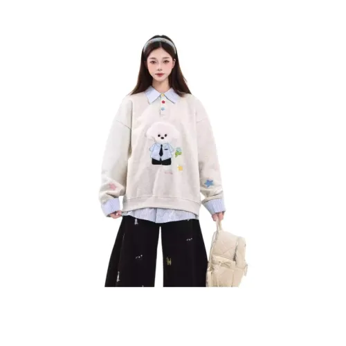 DTLUI Овсяный Серый Женский Свитшот