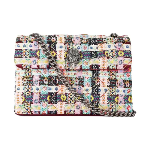 Kurt Geiger London Kensington Ткань Сумка через плечо Средняя Женская Розовая Многоцветная