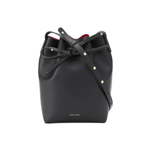 MANSUR GAVRIEL Растительное дубленое кожа ведрообразная сумка сумка через плечо мини женская черная