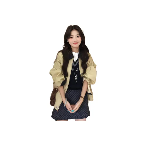 MORii Хаки Унисекс Короткое пальто