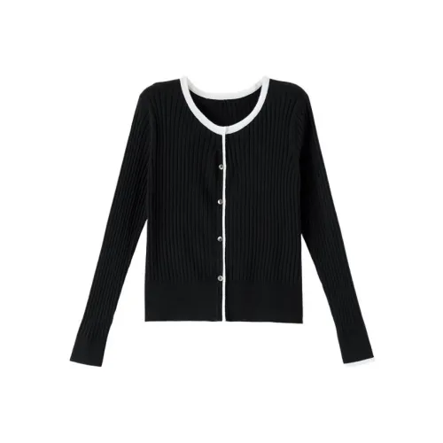 Late White Трикотажная ткань Кардиган Женские