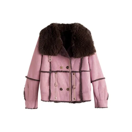 Tonlion Светло-розовый Женские Меховые изделия