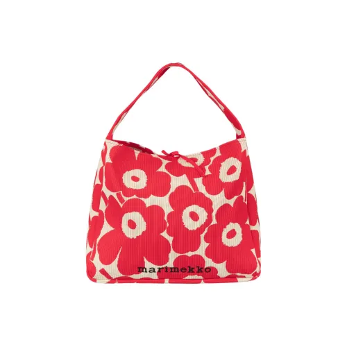 MARIMEKKO Ткань Тоут Сумка Сумка для покупок Сумка на плечо Большая Женская Розовая Черная